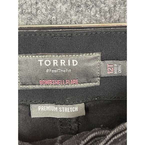 Torrid Bombshell Flare High-Rise Jean Size 12T Premium Stretch Black Retail $90 - Picture 7 of 13